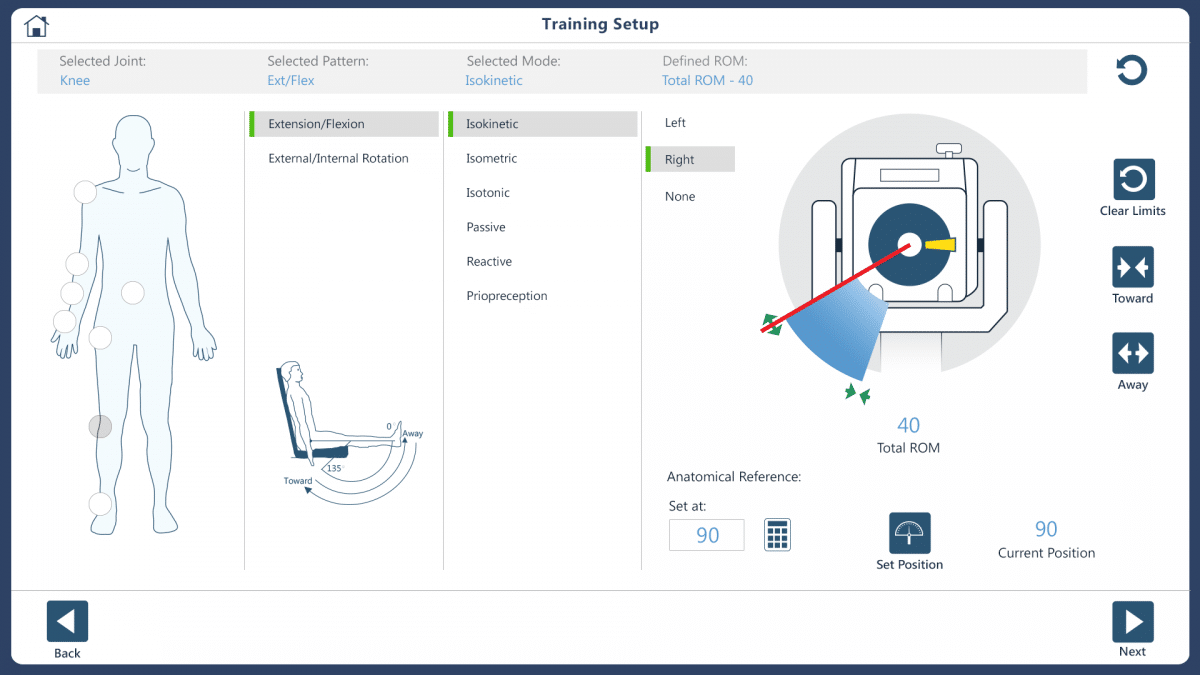 Setting up a Training session